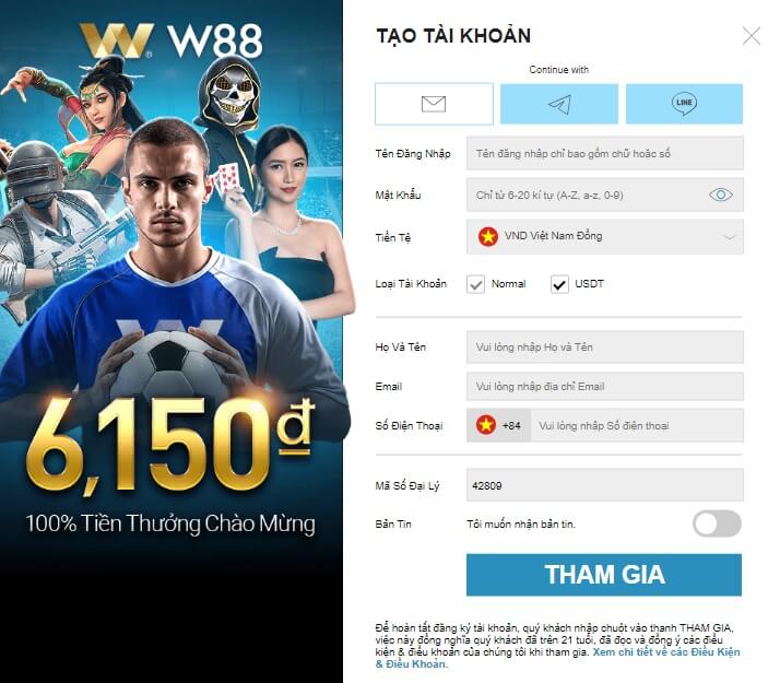 Đăng ký w88 tại w88audi