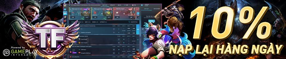 10% THƯỞNG NẠP LẠI HÀNG NGÀY TẠI TF GAMING W88AUDI